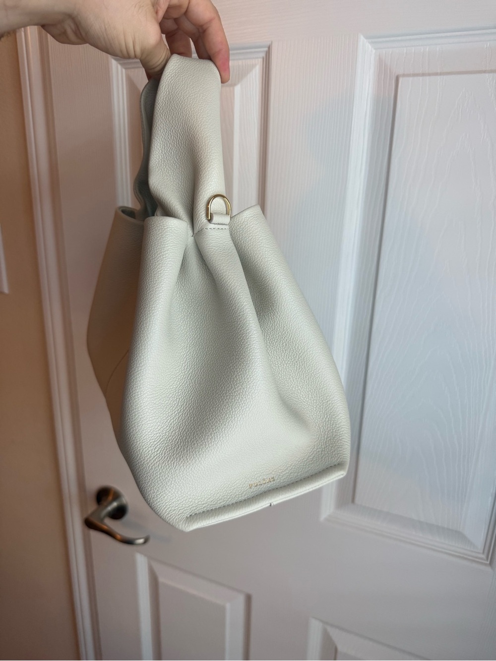 Polene Numéro Neuf EDITION TEXTURED CHALK Shoulder Bag - Picture 4 of 9